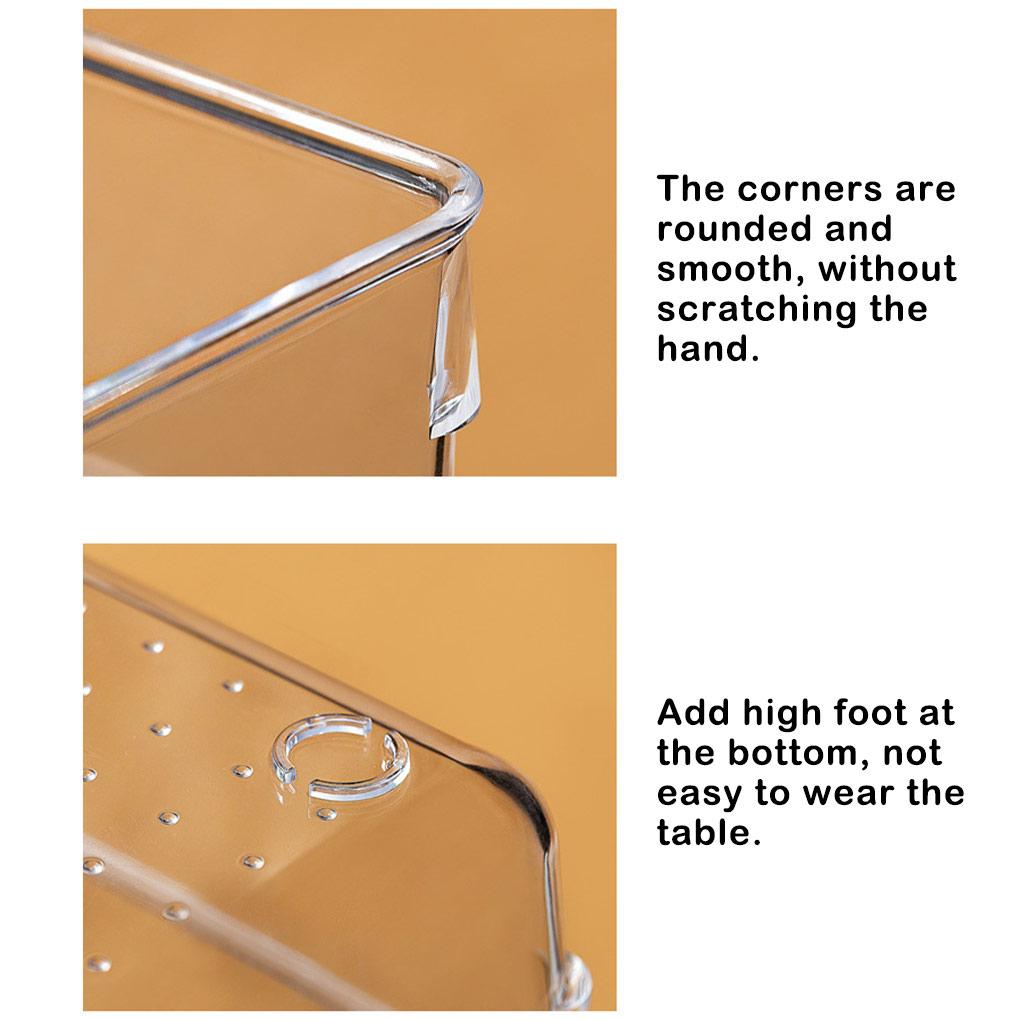 Transparent Drawer Home Storage Box Cosmetic Organizer Case Sundries Multifunction Organizers Closet Office Portable Boxes