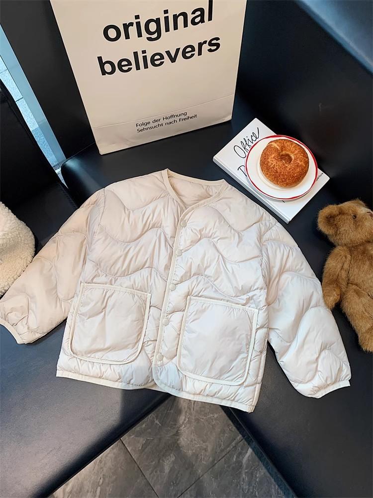 White duck down children's down jacket long-sleeved liner school uniform with light and thin warm jacket tide