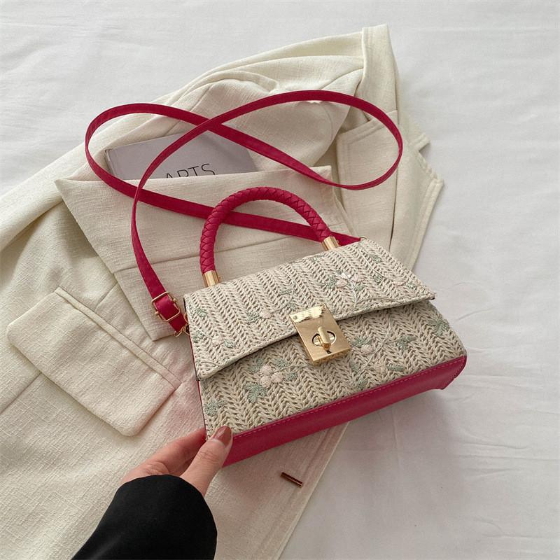 Elegant Woven Shoulder Bag For Women 2024 Trendy Summer Fashion Handbag