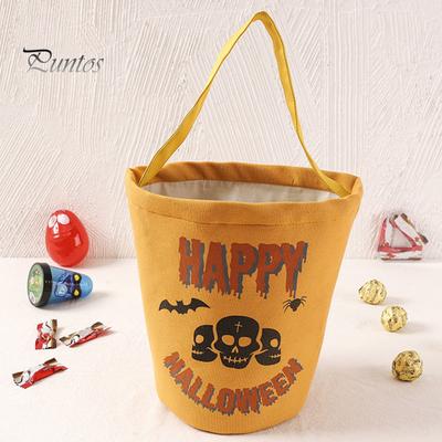 Halloween-Süßigkeitstüte, Fledermausform, gruseliger Aufdruck, großes Fassungsvermögen, Kontrastfarbe, festlicher 3D-Effekt, Halloween-Süßigkeitskorb