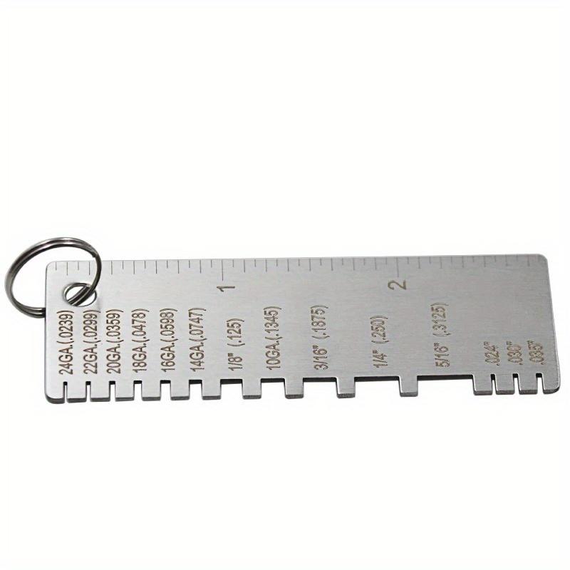 1Pc Metal Sheet Thickness Gauge Welding Gage Soldering Inspection Tools Stainless Steel Portable Welder Ruler Wire Gauge
