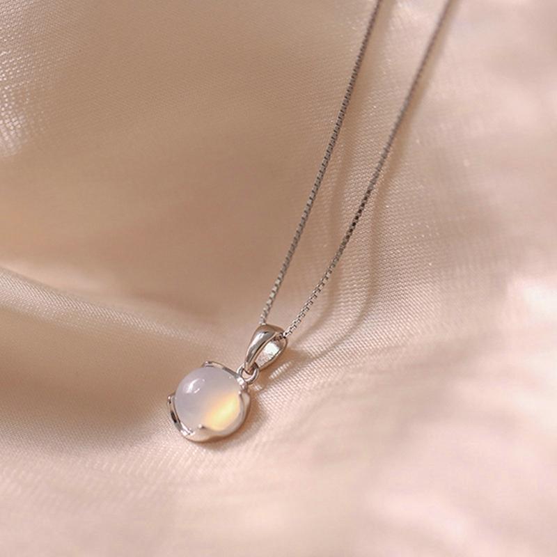 Zircon Moonstone Planet Necklaces for Women Girls Gold Color Fashion Jewelry Gifts Accessories for Friends