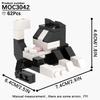 MOOXI Animal Series 62Pcs MOC Bricks Cat Figires DIY Building Blocks Kids Education Toys For Children Birthday Gift MOC3042-3045