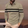 Harajuku Hip-hop Street Style Men's Long-sleeved Lapel Polo Shirt Plus Size Loose Comfortable Long-sleeved Sweatshirt