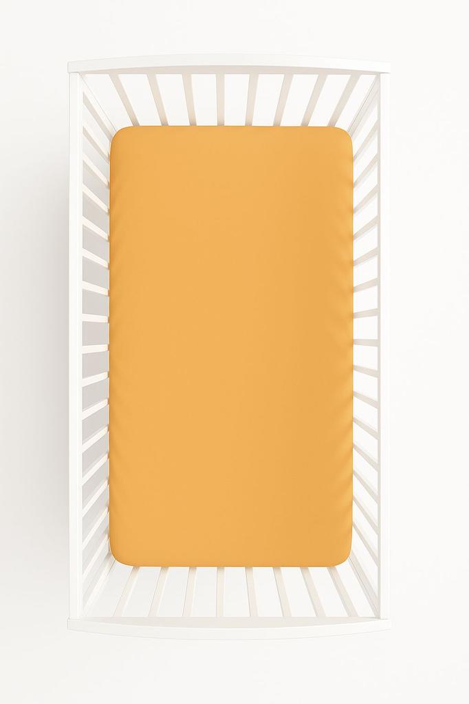 Jersey cotton fitted sheet for a 120x60cm crib - peach