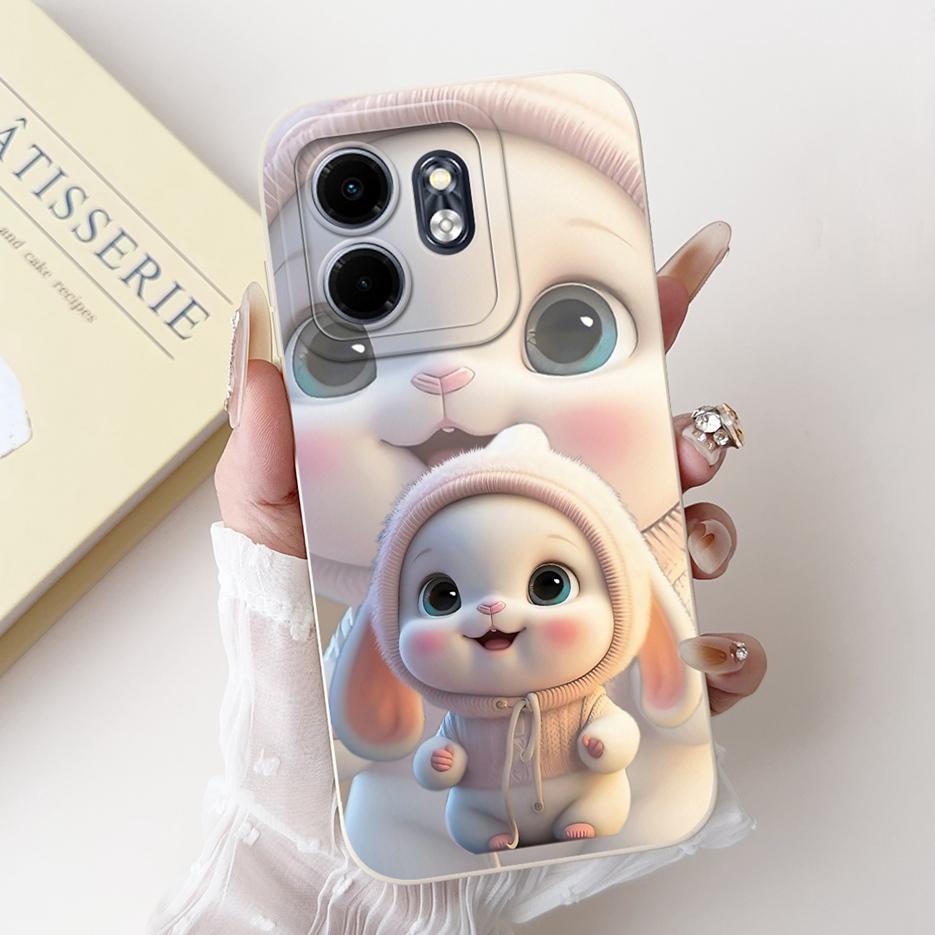 For Infinix Hot 50i 4G Case X6531 X6531B Cute Rabbit Cartoon Cover Soft Silicone Case For Infinix Smart 9 HD Smart9 X6532 Fundas