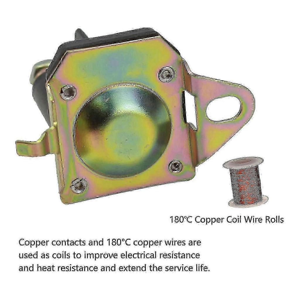 Lawn Mower Starter Solenoid 435-325 Replacement for Riding Tractors, 12V Heavy-Duty Relay with Copper Terminals
