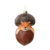 Fox And Hedgehog Shaped Christmas Ornaments Plastic Animal Decoration For Indoor Outdoor Holiday Party Home Tree