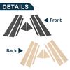 TUCKBOLD Door Pillar Window Trim Stickers for Toyota Prius Door Outer Exterior Carbon Fiber Pattern 8 Pieces Anti-Scratch 2010-2015, Covers, Black,