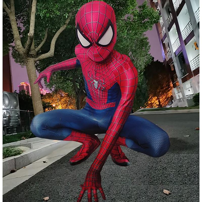 Atmungsaktiver Bequemer Spiderman Zentai Anzug Für Erwachsene Halloween Kostüm