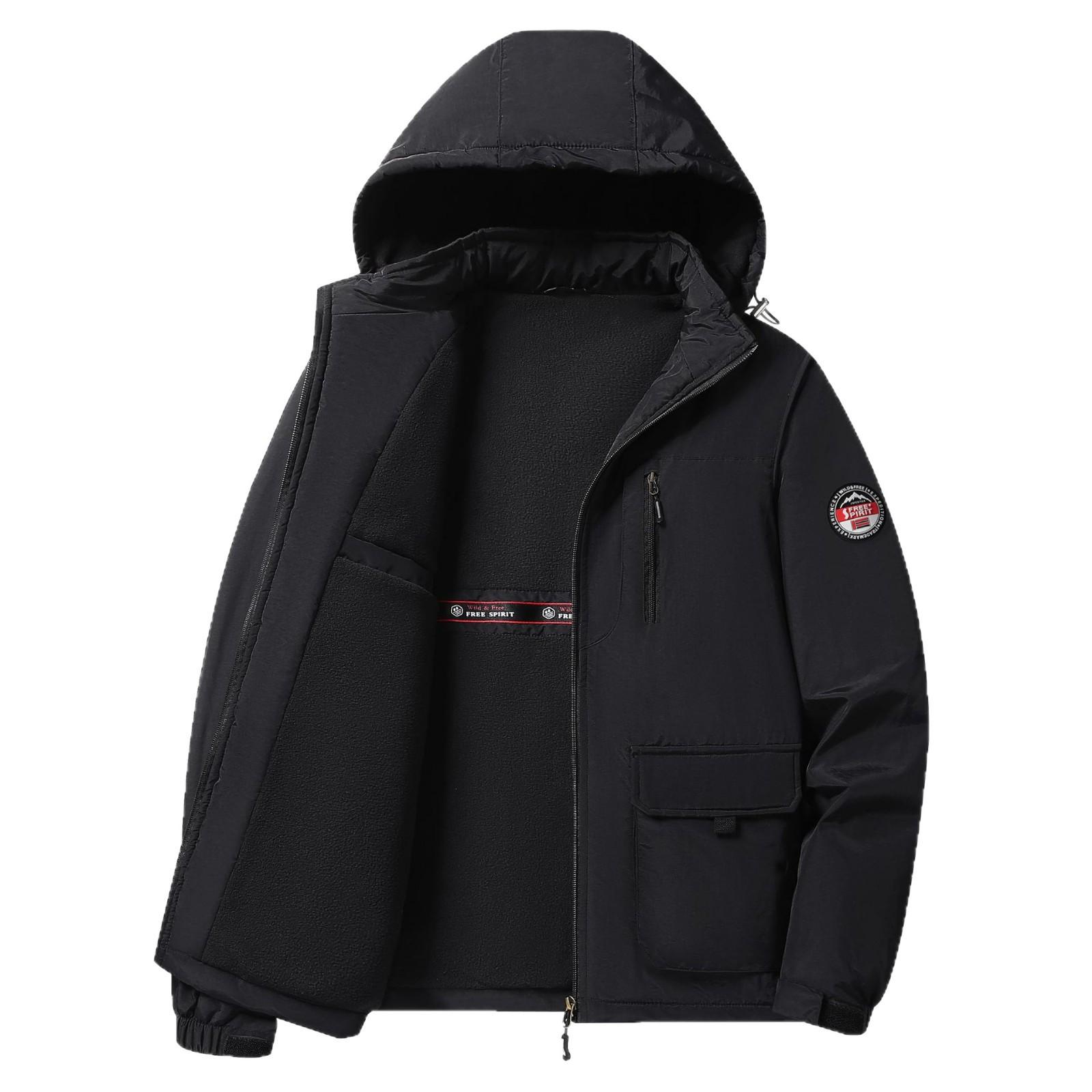 

Spring Autumn Hip Hop Streetwear Outdoor Green Black Cargo Jackets Men s Casual Fashion Oversize XS чорний