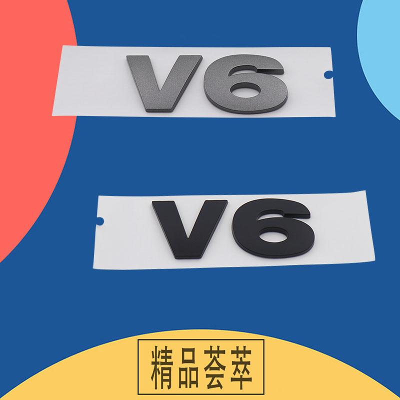 3D Premium V6 V 6 Letters for Car Engine Hood Fender Trunk Tail Rear Decal Emblem Badge Sticker