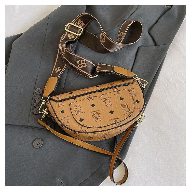 Tekstur Salveske for kvinner Elegant håndveske for damer Stor kapasitet Mote Kvinne Trend Utskrift High-End Skulder Messenger Bag