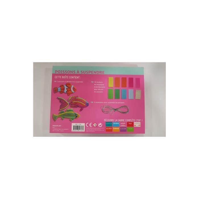 Hanging Fish - Creative Activities - Multicolor - 3 Fish - 10 Colors of Mosaics - 3 Cords
