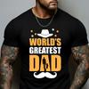 Worlds Greatest Dad T Shirt Retro Western Cowboy Fathers Day Best Papa Ever Fatherhood Casual Vintage Washed