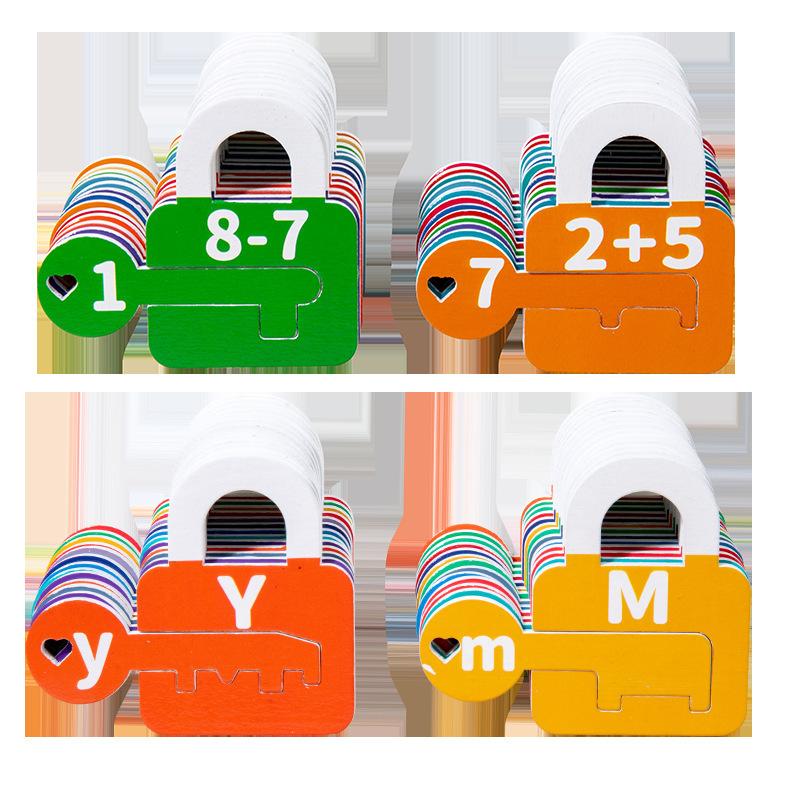 Montessori Number Letter Shape Matching Game Educational Toy for Kids Children Cognitive Logical Thinking Early Learning Blocks