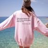 2025 Women's Fleece-Lined Slogan Sweatshirt, Solid Color, Round Neck