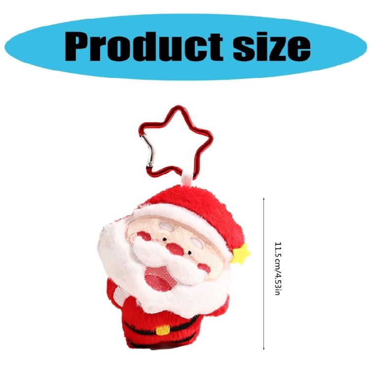 Lovely Santa Soft Plush Cartoon Christmas Tree Keychain for Bags and Keys Keyring Adorable Charm Birthday Gifts