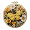 1-Piece Butterfly and Flower Embroidery DIY Fabric Craft Kit (Includes Tools)