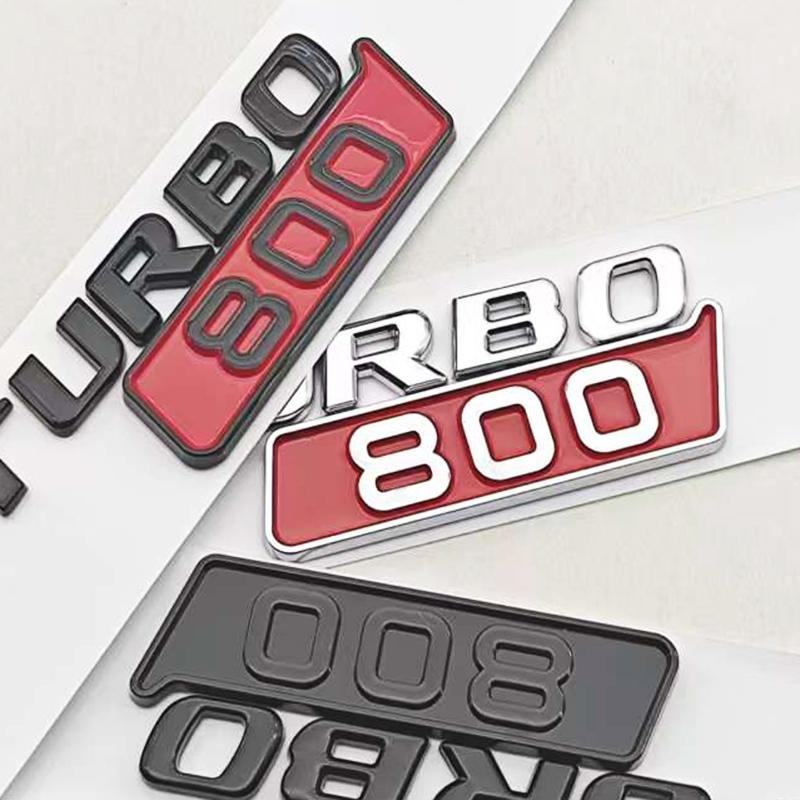 3D ABS Car Fender Side Badge Sticker Logo BITURBO 800 Emblem Decals For Mercedes Benz AMG Brabus Auto Letters Accessoires