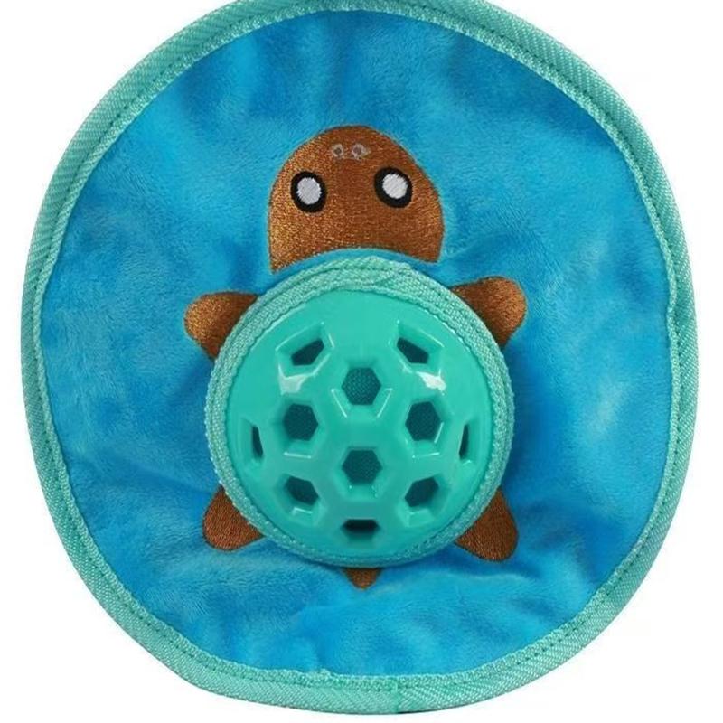 

Резиновая фланелевая игрушка для собак с мультяшным дизайном, пропускающая еду, для зубов, чтобы скрасить скуку, подходит для крупных, мелких и средних собак M