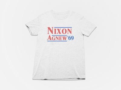 Richard Nixon & Spiro T. Agnew Tshirt, (1969-1973) , Campaign, Political