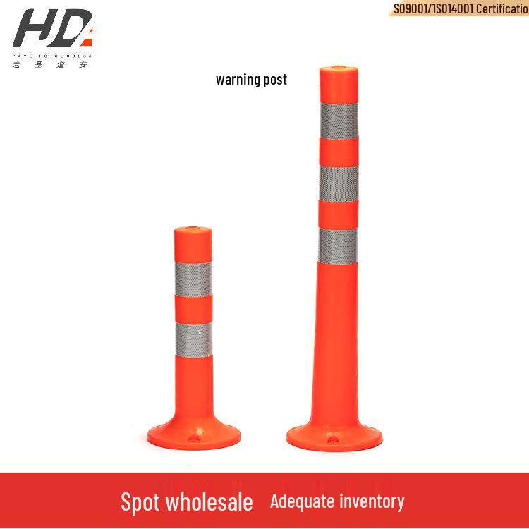 Road Traffic Divergence Warning Post - TPU Plastic Intersection Marker Pile