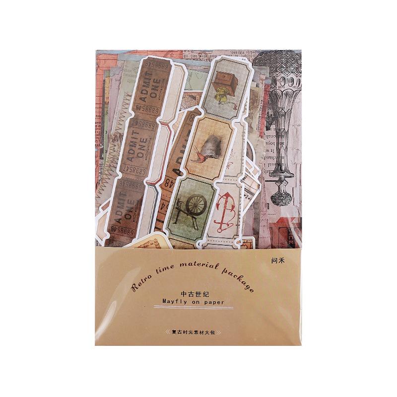 Creative Retro Sticker Art DIY Decorative Sealing Stickers Boxed Stickers