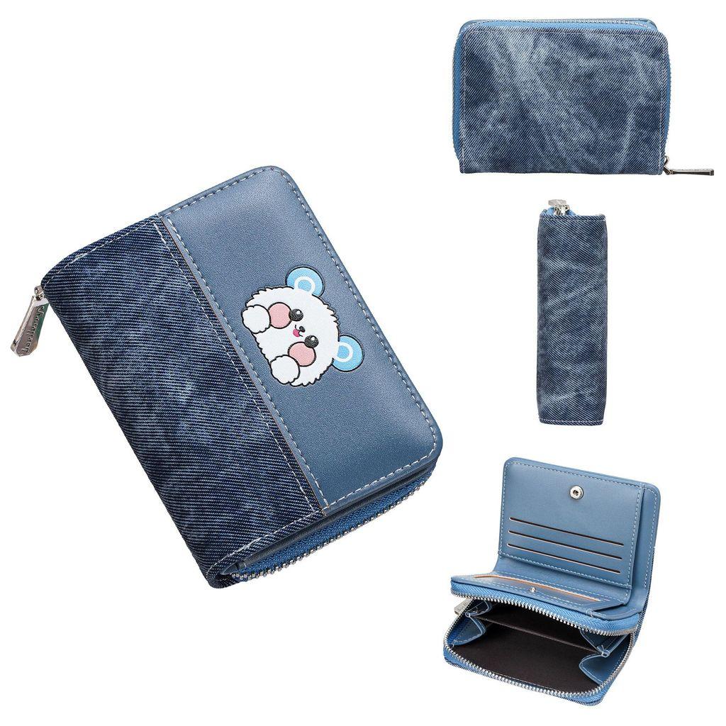 Compact Wallet Card Organizer With Pu Material And Anime Pattern For Casual Carry