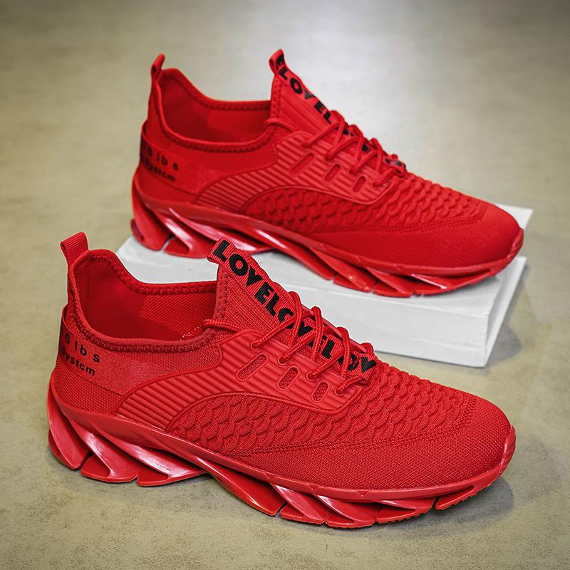 Pantofi de Primăvară/Toamnă pentru Bărbați Mărimi Mari cu Talpă Lamelară Pantofi de Fitness Flyweave pentru Jogging Adidași pentru Bărbați