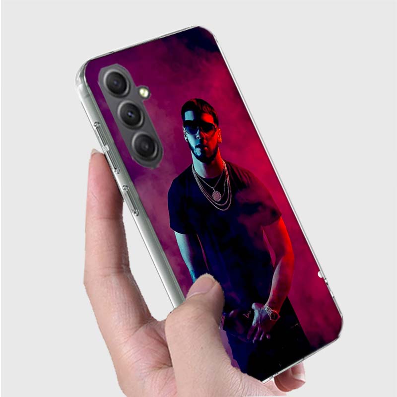 Rapper A-Anuel AA Real Phone Case for Samsung A16 A26 A36 A56 A17 A37 A57 A07 A06 A02S A03 A04S A05S Galaxy Note 20 10 A50S A71