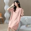 Women's Summer Cotton Loose Casual Short Sleeve Nightdress
