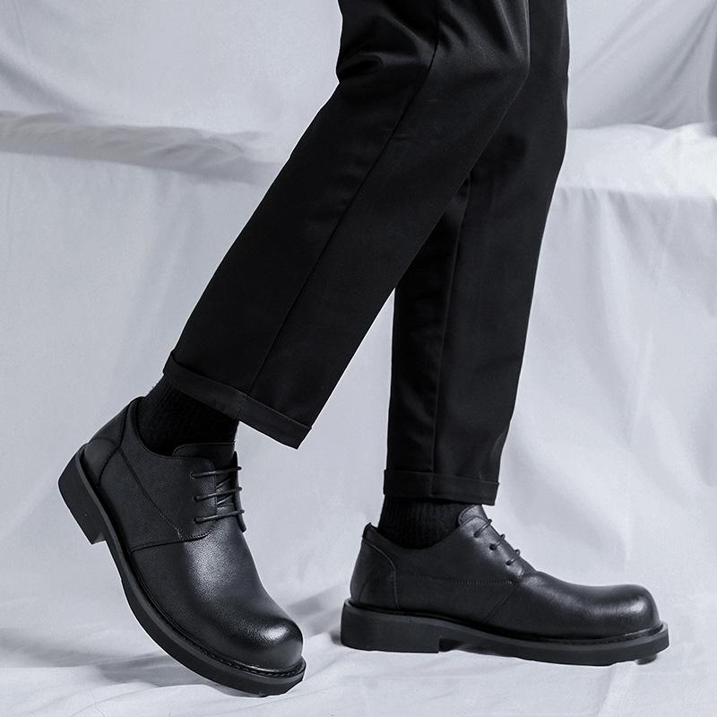 Men's 2025 new men's leather shoes Korean version of British versatile trend casual shoes Youth summer trend shoes 9313-R