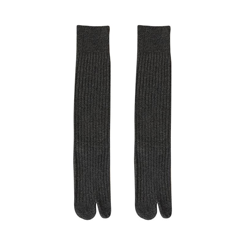 Women's Split Toe Over Knee Slimming Socks - Spring Autumn Cotton Two Toe Long Socks