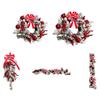 Christmas Vine Cane Wreath Multifunctional Holiday Art Wreath Artificial Decorative Festival Theme for Door Window Fireplace