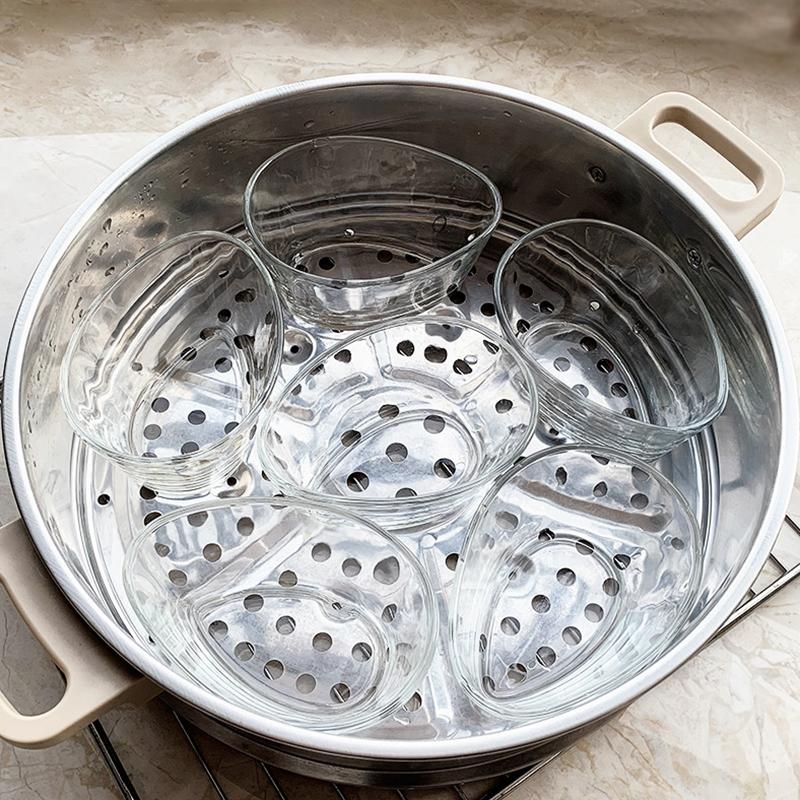Steamed Egg Bowl Egg Shape Bowl Stainless Steel Heat Resistant Metal Food Serving Mixing Poached Egg Bowl Kitchen Supplies
