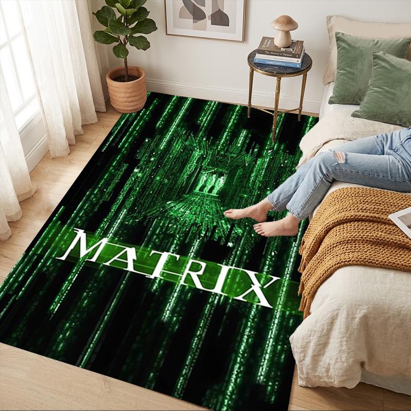Matrix Code Living Room Nonslip Area Rug Soft Carpet For Bedroom Game Playroom Sofa Office Home Decor Doormat Christmas Gift C9302188