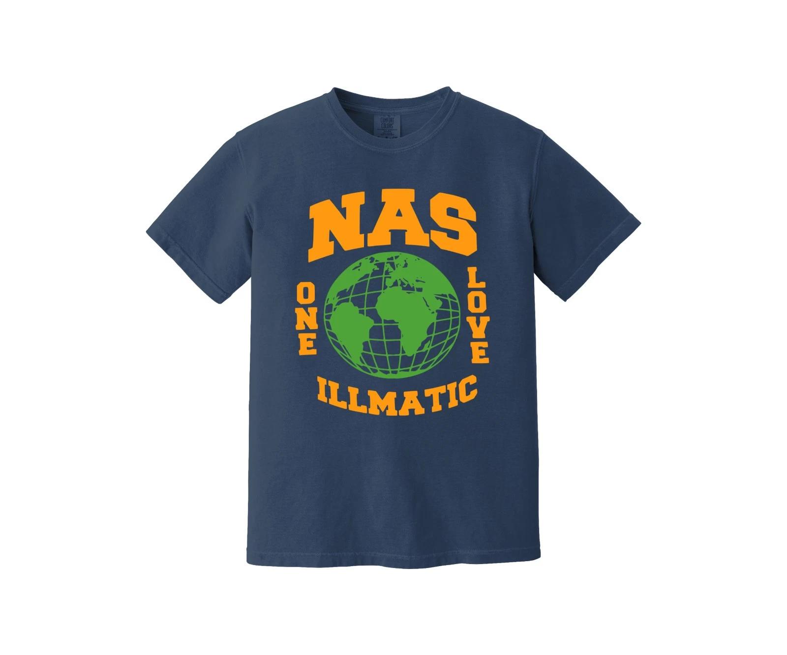 Тяжелая футболка Nas Illmatic - Классический бум-бэп 90-х, One Love, Дорога памяти XXXXL