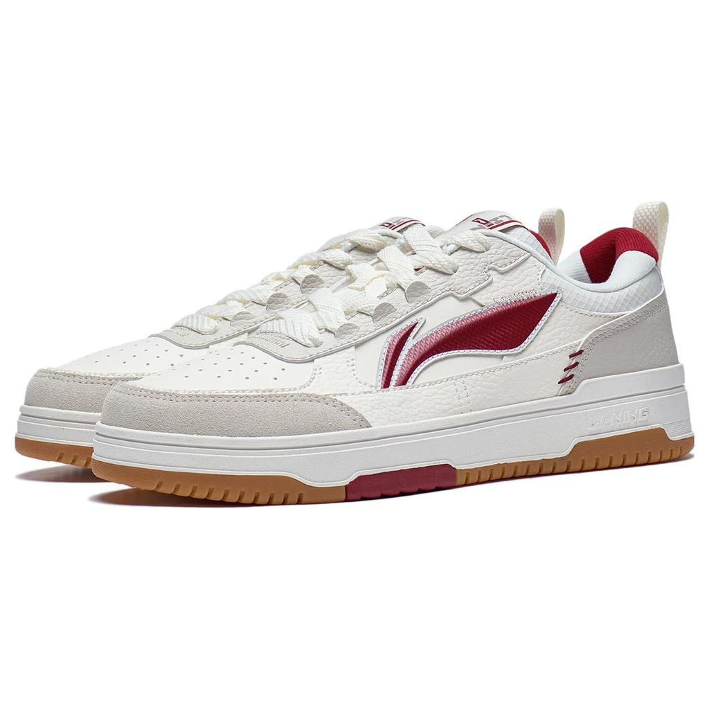 New LiNing Tianji 2.0 Anti Slip Wear Resistant Low Top Skateboard Shoes Men's White Gray Red AGCT211-6