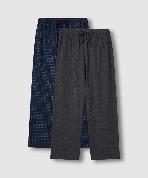 

[JAJU] Мужские хлопковые пижамные штаны, 2 шт. [Отправка из Кореи] 100% оригинал Charcoal - M