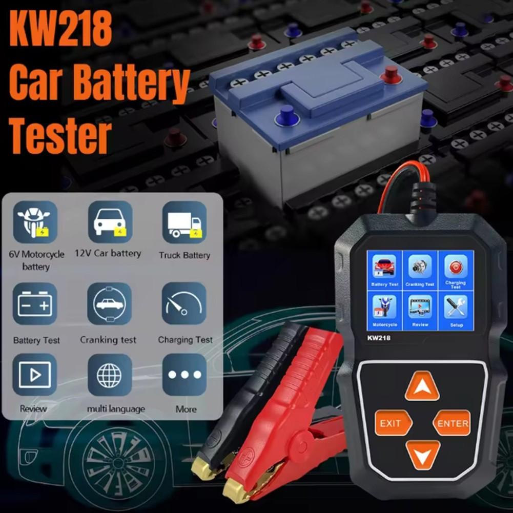 6V 12V Car Battery Tester KW218 with Intelligent Chip for Fast Testing