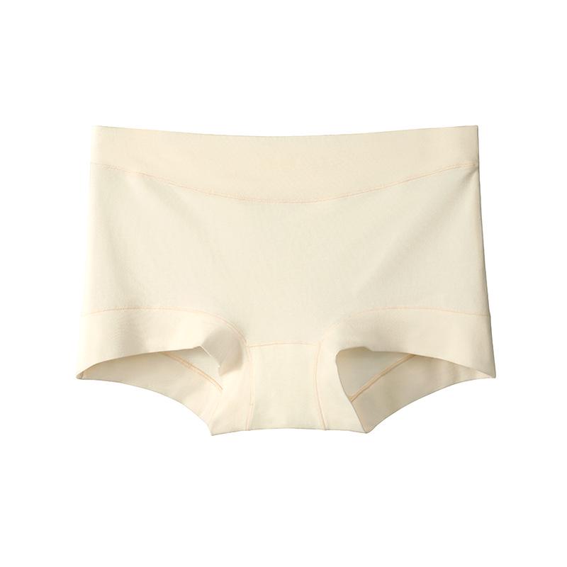 

Женские хлопковые трусы-слипы со средней посадкой, с контролем живота, с шелковой ластовицей и бесшовным антибактериальным дизайном XL (125-145 jin) бежевый