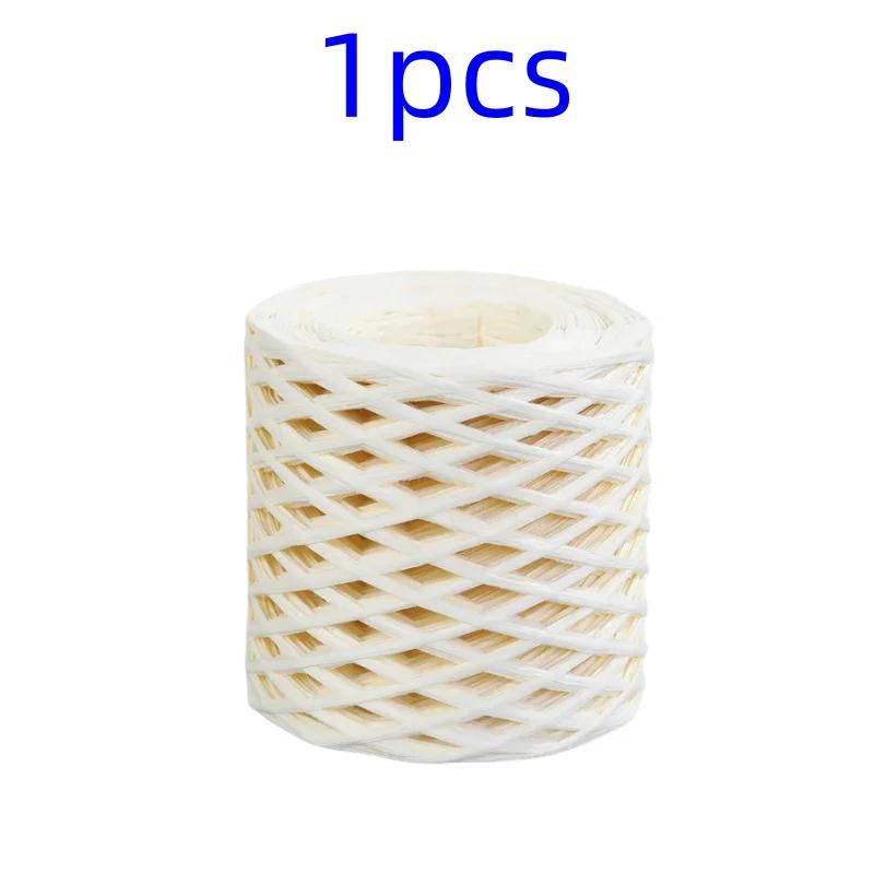 2025 200M Natural Raffia Straw Yarn For Knitting Crocheting Paper Threads DIY Handmade Summer Sunhat Beach Bag Freeshipping