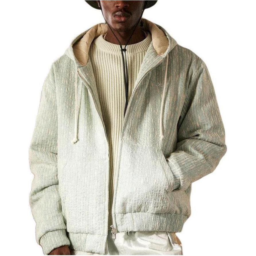 Kith Slub Boucle Sierra Zip Hoodie Glaze Men Tops Green KHM031815-5016