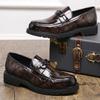 Autumn and Winter New Men Retro Dress Shoes PU Black Brown British Busines High Quality Le Fu Shoes Size 38-48 Men Shoes