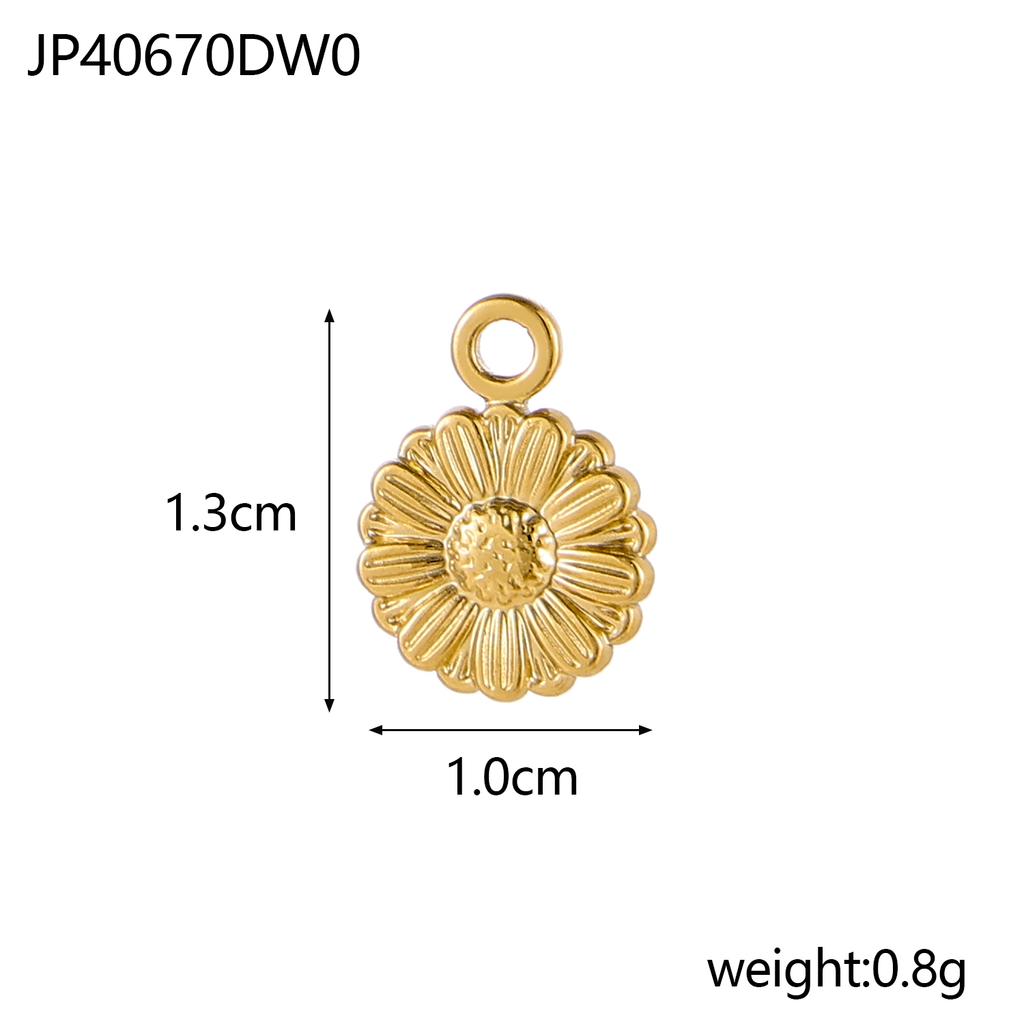 CARLIDANA Delicate Unisex Waterproof Stainless Steel Sun Pendant Moon Charms 18k Gold Color for DIY Jewelry Necklace Jewelry