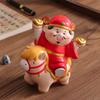 Cute Design God of Fortune Statue Rocking Horse God of Wealth Decoration  Bookshelf Decor