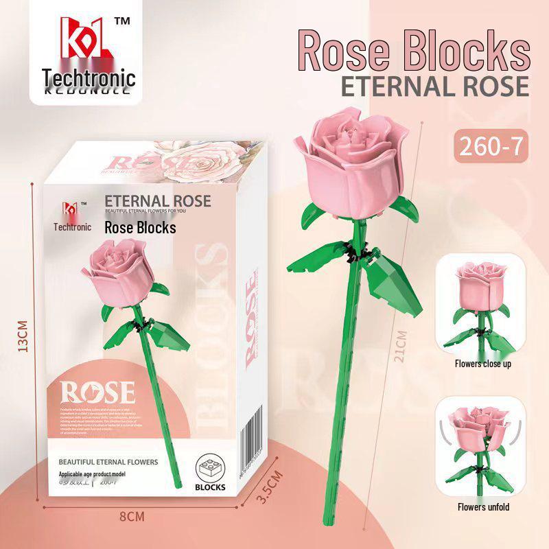 

Сумісний Lego Вічна квітка День святого Валентина та День учителя Троянда Пазл Конструктор іграшок