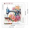 Sewing Machine Partial DIY 5D Special Shaped Drill Diamond Art Kits for Adults/Beginners Gift Idea Home Wall Decor 30x30cm