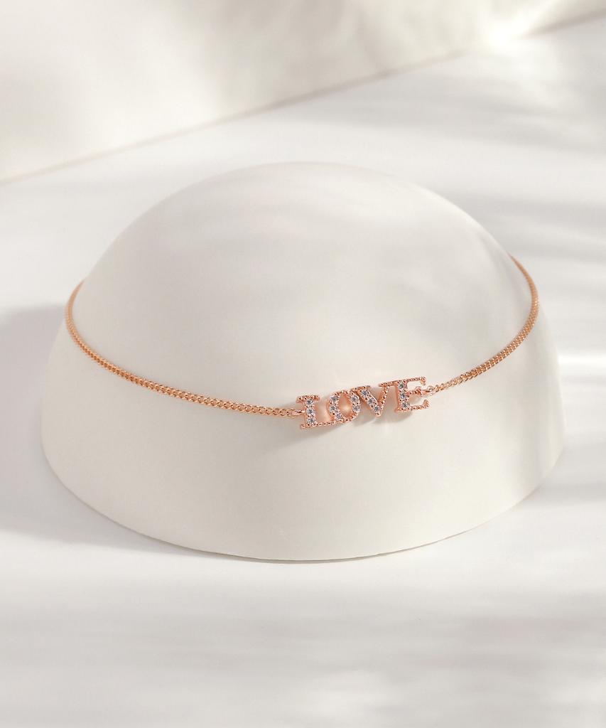 Mcel 14K Love Poem Initial Bracelet
